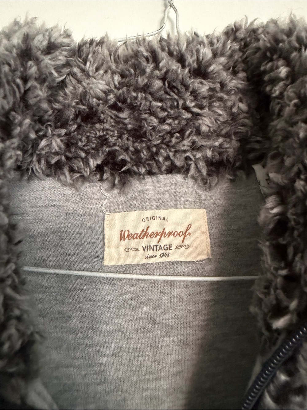 Weatherproof Vintage Women’s Gray Sherpa Quarter zip Hoodie